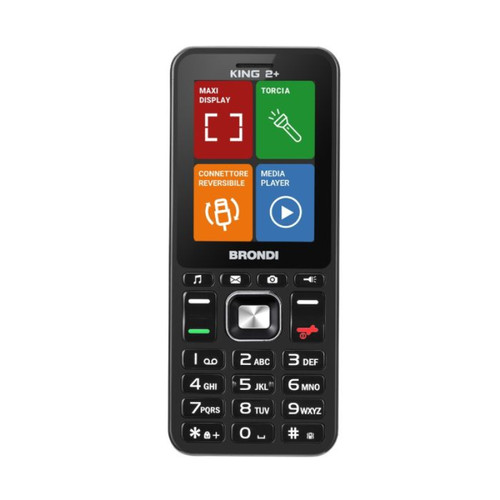 Telefono brondi king nero - brondi,